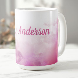 Caneca De Café Rosa Personalizado