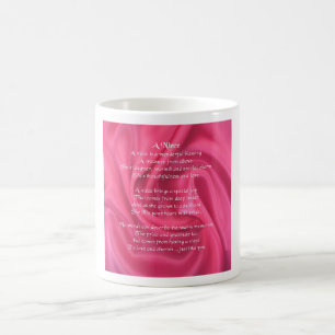 Caneca De Café Rosa - poema da sobrinha