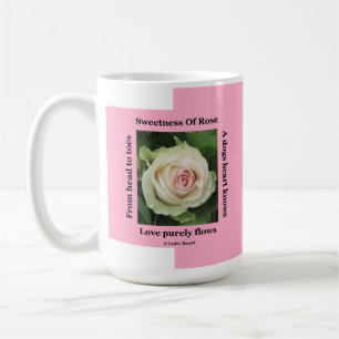 Caneca De Café Rosa Poética De Mug, A Rosa, Por Ladee Basset