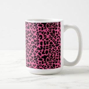 Caneca De Café Rosa quente na moda e impressão moderno preto do