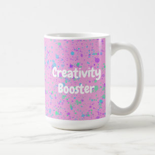 Caneca de Café Rosa Reforçador de Criatividade