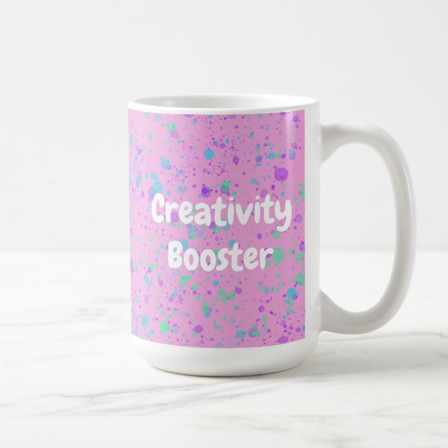 Caneca de Café Rosa Reforçador de Criatividade (Direita)