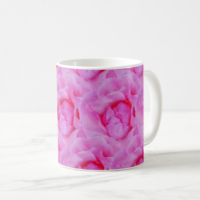 Caneca De Café rosa rosa (Frente Esquerda)