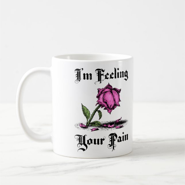 Caneca De Café Rosa Rosa em Desespero (Esquerda)