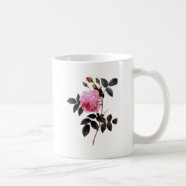 Caneca De Café Rosa rosa flor, Pierre Joseph Redouté