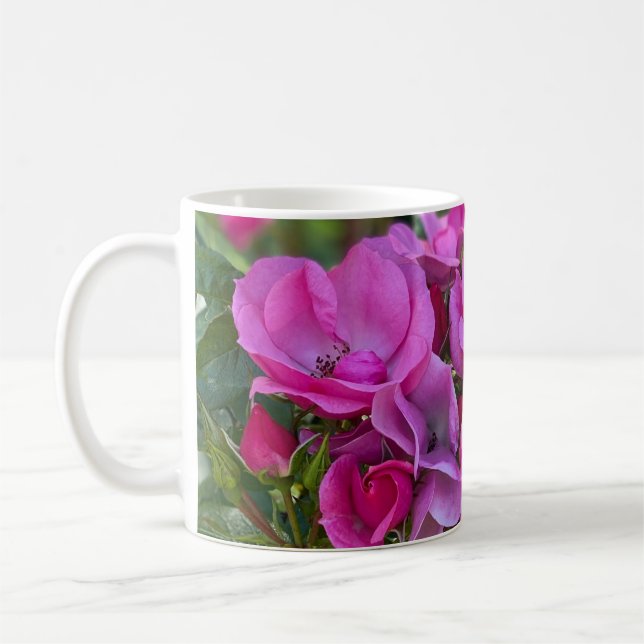 Caneca De Café Rosa Rosa Lavanda (Esquerda)