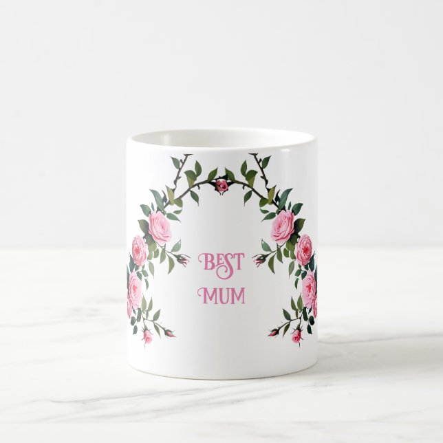 Caneca De Café Rosa Rosa Rosa Elegante (Centro)