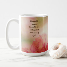 Caneca De Café Rosa Rosa Rosa Mole Mug: Embalada em Oração e Amor