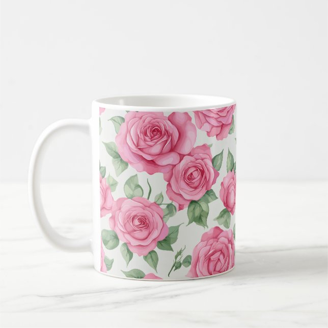 Caneca De Café Rosa Rosa Rosa Mug (Esquerda)