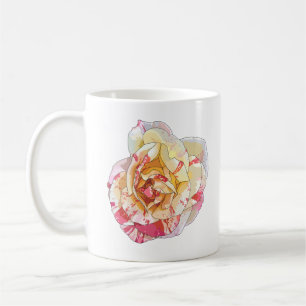 Caneca De Café Rosa Rosa Rosa Rosa e Amarelo Mug