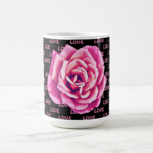 Caneca De Café Rosa Rosa Rosa Rosa Rosa Rosa Flor Amor Por Toda A