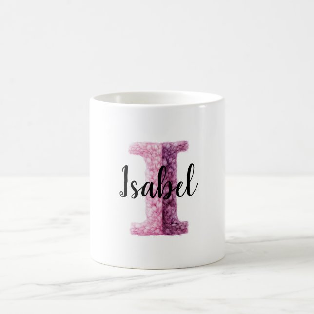 Caneca De Café Rosa Roxo Aconchegante Eu Nome (Centro)