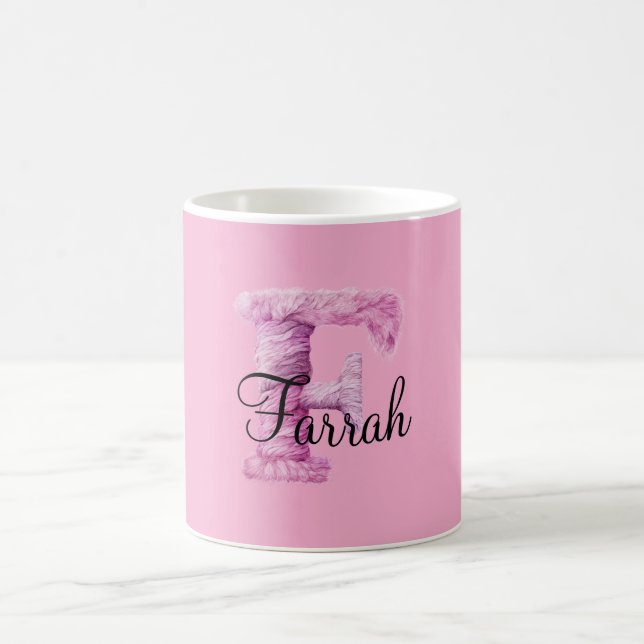 Caneca De Café Rosa Roxo Aconchegante F Nome  (Centro)