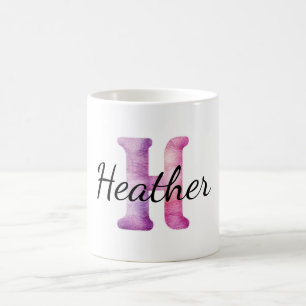 Caneca De Café Rosa Roxo Aconchegante H Nome 