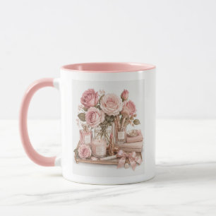 Caneca de Café Rosa Rubor