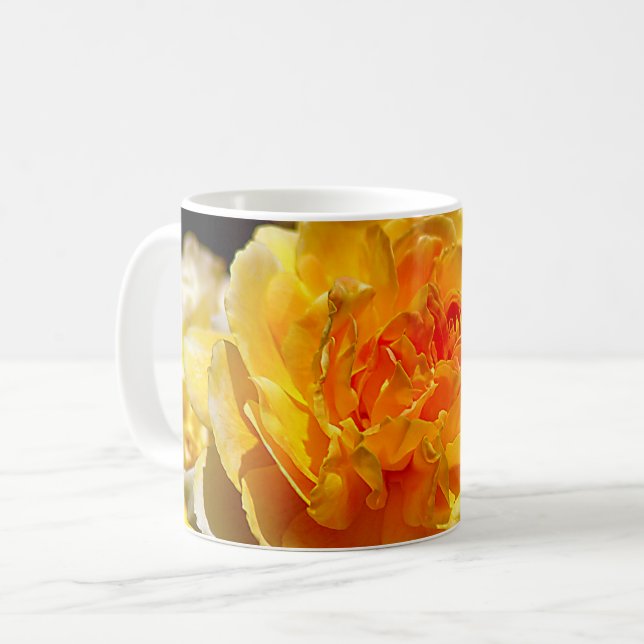Caneca De Café rosa solteiro amarela (Frente Esquerda)