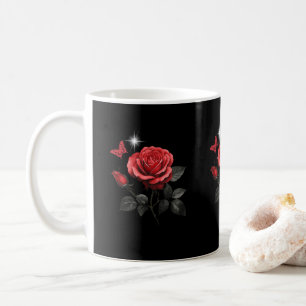 Caneca De Café Rosa, Tinta e Hora Pretas