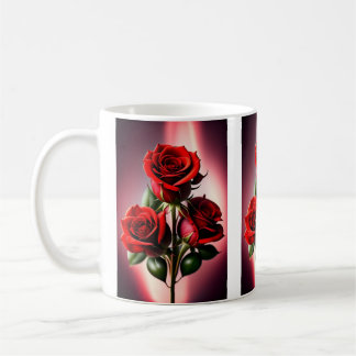 Caneca De Café Rosa vermelha
