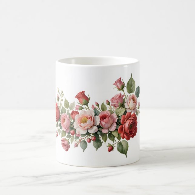 Caneca De Café Rosa Vermelha e Rosa Rosa Rosa Trocada (Centro)