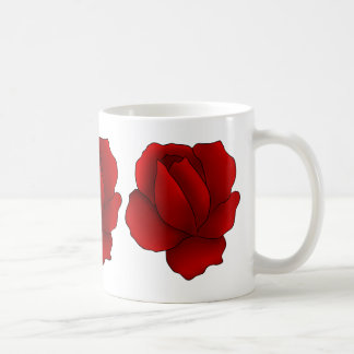 Caneca De Café Rosa vermelha gótica romântica