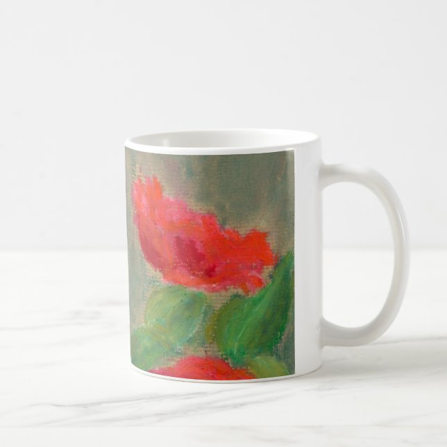Caneca De Café Rosa vermelha Mug (Direita)