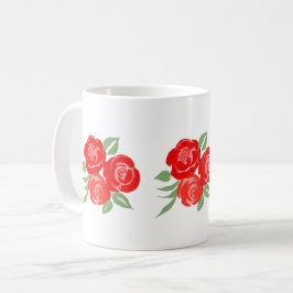 Caneca De Café Rosa vermelha Mug