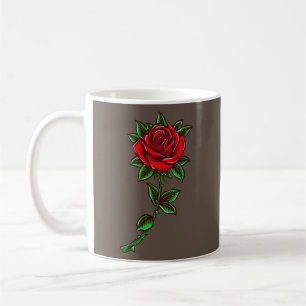 Caneca De Café Rosa Vermelha Para Homens Mulheres e Jovens