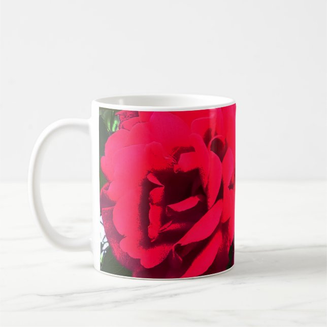 Caneca De Café Rosa vermelha Rosarium (Esquerda)