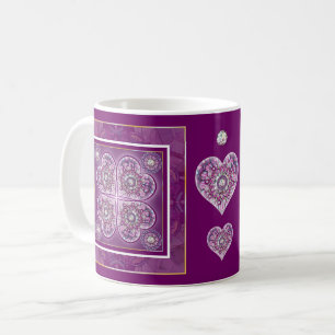 Caneca De Café Rosace vermelho cardinal