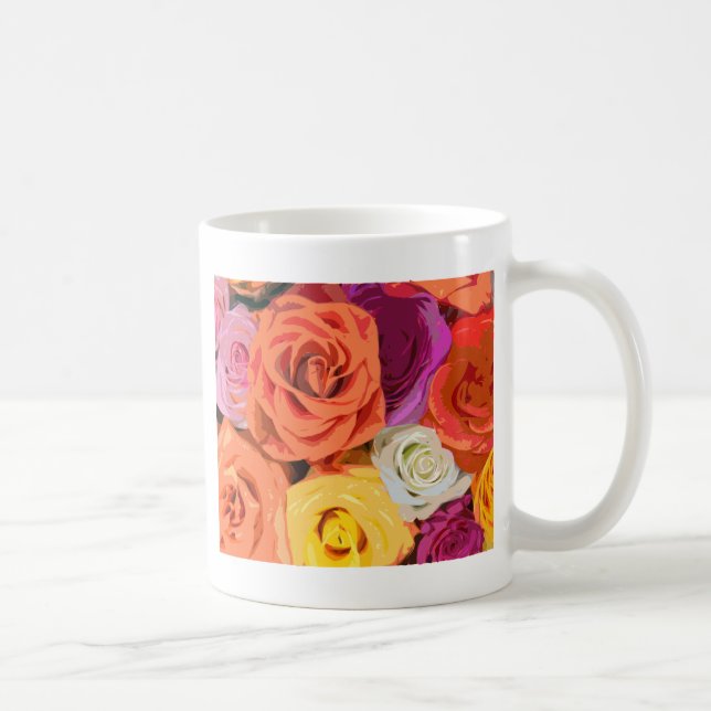 Caneca De Café Rosas (Direita)