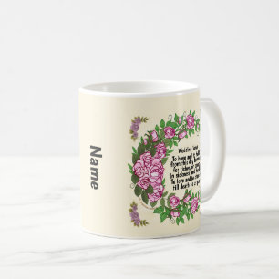 Caneca De Café Rosas adoráveis, gravata de Vows