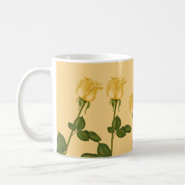 Caneca De Café Rosas Amarelas