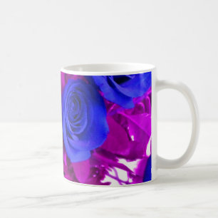 Caneca De Café Rosas azuis 2 Mug