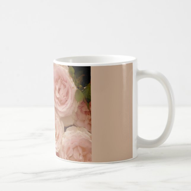 Caneca De Café Rosas Bonitos, Mug Personalizado (Direita)