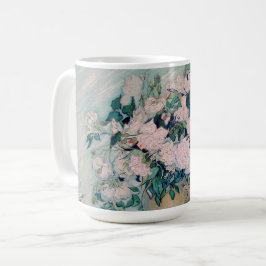 Caneca De Café Rosas Brancas-1890-Vincent van Gogh