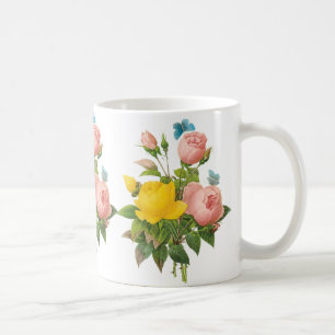 Caneca De Café Rosas Chá Amarelo Persa Vintage por Redoute