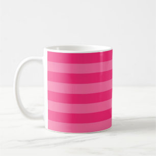 Caneca De Café Rosas claro e tiras rosadas a quente