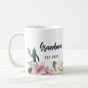 Caneca De Café Rosas de Jardim de Presente da Avó Personalizada