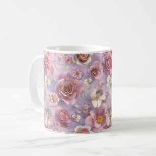Caneca De Café Rosas de lavanda no plano de fundo do Dreamy