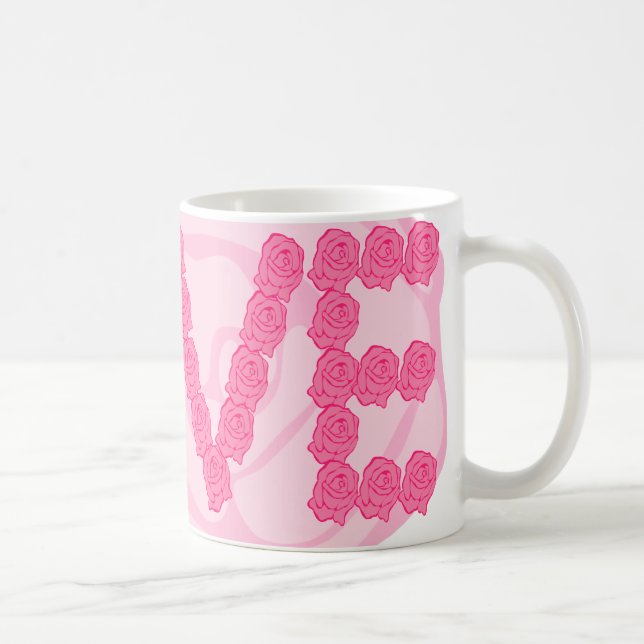 Caneca De Café Rosas do amor (Direita)