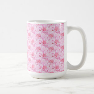 Caneca De Café Rosas e Corações Rosa/Mug