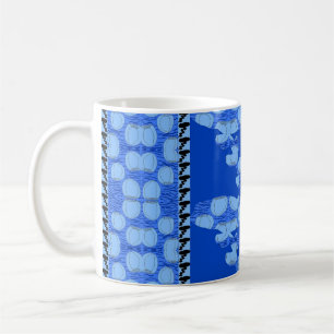 Caneca De Café Rosas E Ondas Rosas