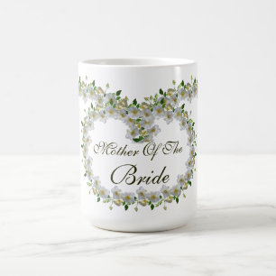 Caneca De Café Rosas Elegantes do Casamento Mãe da Noiva