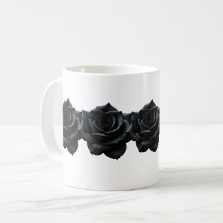 Caneca De Café Rosas Negras Elegantes Mug de Café