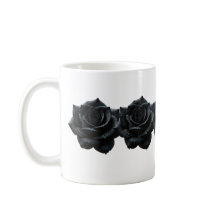 Rosas Negras Elegantes Mug de Café