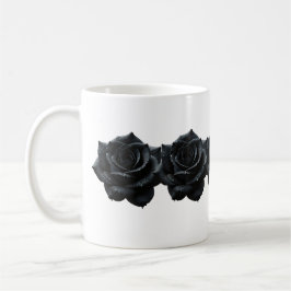 Caneca De Café Rosas Negras Elegantes Mug de Café