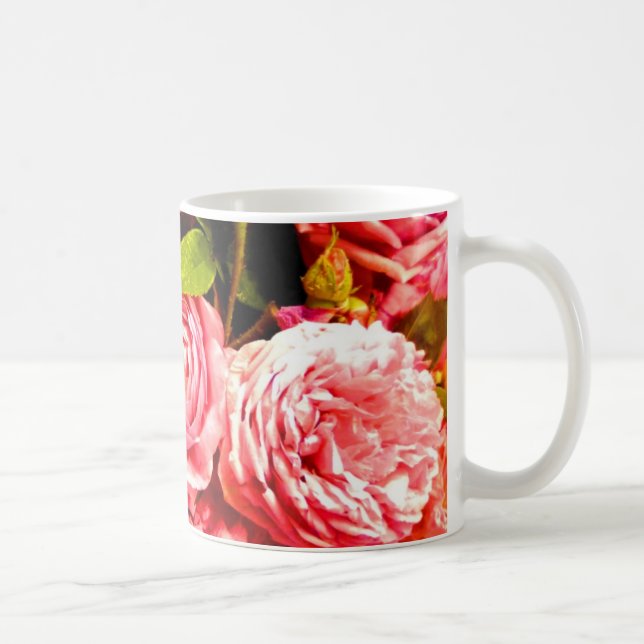 Caneca De Café rosas persas 2 (Direita)