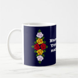 Caneca De Café Rosas personalizados de Narrowboat