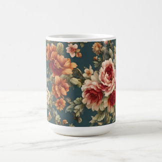 Caneca De Café Rosas românticas refinados e flores lindas