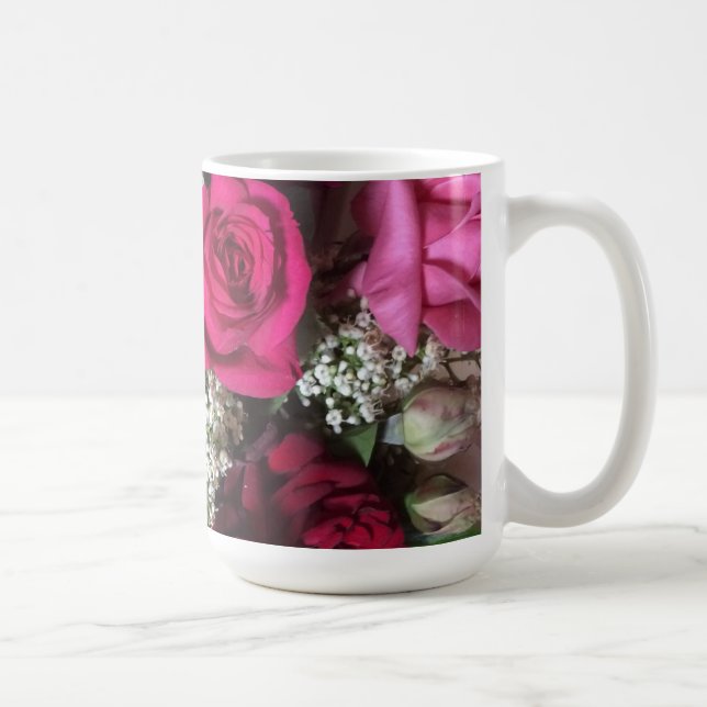 Caneca De Café Rosas românticos (Direita)